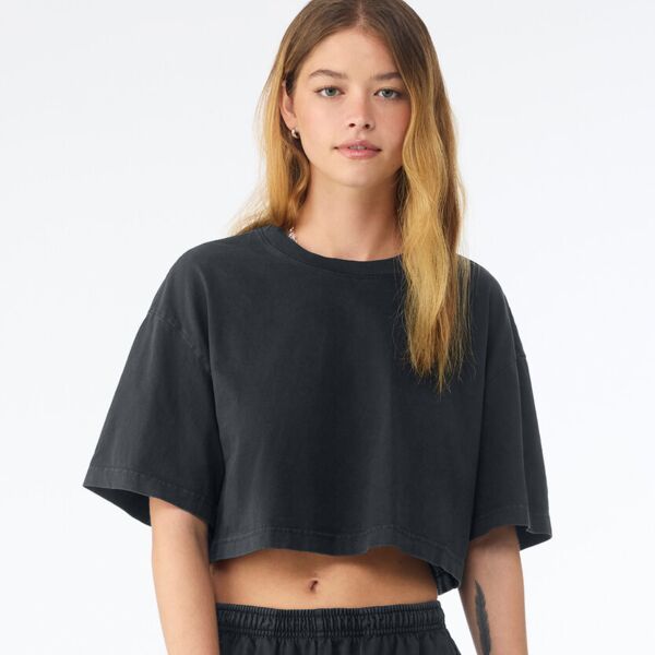 Women’s heavyweight washed cropped tee Thumbnail