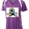  James & Nicholson Ladies' Running-T (paars/wit) Thumbnail