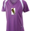  James & Nicholson Ladies' Running-T (paars/wit) Thumbnail