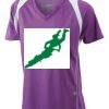  James & Nicholson Ladies' Running-T (paars/wit) Thumbnail