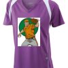  James & Nicholson Ladies' Running-T (paars/wit) Thumbnail