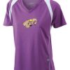  James & Nicholson Ladies' Running-T (paars/wit) Thumbnail