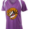  James & Nicholson Ladies' Running-T (paars/wit) Thumbnail