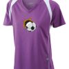  James & Nicholson Ladies' Running-T (paars/wit) Thumbnail