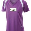  James & Nicholson Ladies' Running-T (paars/wit) Thumbnail