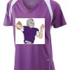  James & Nicholson Ladies' Running-T (paars/wit) Thumbnail