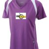  James & Nicholson Ladies' Running-T (paars/wit) Thumbnail