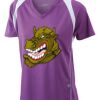  James & Nicholson Ladies' Running-T (paars/wit) Thumbnail
