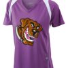  James & Nicholson Ladies' Running-T (paars/wit) Thumbnail