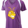  James & Nicholson Ladies' Running-T (paars/wit) Thumbnail