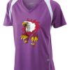  James & Nicholson Ladies' Running-T (paars/wit) Thumbnail