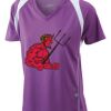  James & Nicholson Ladies' Running-T (paars/wit) Thumbnail