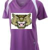  James & Nicholson Ladies' Running-T (paars/wit) Thumbnail