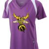  James & Nicholson Ladies' Running-T (paars/wit) Thumbnail