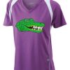  James & Nicholson Ladies' Running-T (paars/wit) Thumbnail