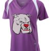  James & Nicholson Ladies' Running-T (paars/wit) Thumbnail