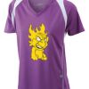  James & Nicholson Ladies' Running-T (paars/wit) Thumbnail
