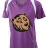  James & Nicholson Ladies' Running-T (paars/wit) Thumbnail