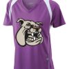  James & Nicholson Ladies' Running-T (paars/wit) Thumbnail
