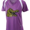  James & Nicholson Ladies' Running-T (paars/wit) Thumbnail