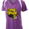  James & Nicholson Ladies' Running-T (paars/wit) Thumbnail