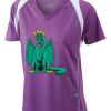  James & Nicholson Ladies' Running-T (paars/wit) Thumbnail