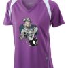  James & Nicholson Ladies' Running-T (paars/wit) Thumbnail