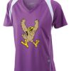  James & Nicholson Ladies' Running-T (paars/wit) Thumbnail