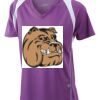 James & Nicholson Ladies' Running-T (paars/wit) Thumbnail