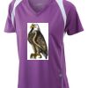  James & Nicholson Ladies' Running-T (paars/wit) Thumbnail