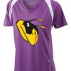  James & Nicholson Ladies' Running-T (paars/wit) Thumbnail