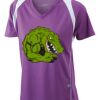  James & Nicholson Ladies' Running-T (paars/wit) Thumbnail