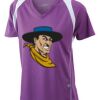  James & Nicholson Ladies' Running-T (paars/wit) Thumbnail