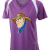  James & Nicholson Ladies' Running-T (paars/wit) Thumbnail
