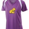  James & Nicholson Ladies' Running-T (paars/wit) Thumbnail
