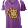  James & Nicholson Ladies' Running-T (paars/wit) Thumbnail