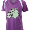  James & Nicholson Ladies' Running-T (paars/wit) Thumbnail