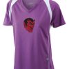  James & Nicholson Ladies' Running-T (paars/wit) Thumbnail