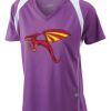  James & Nicholson Ladies' Running-T (paars/wit) Thumbnail
