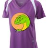  James & Nicholson Ladies' Running-T (paars/wit) Thumbnail