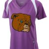  James & Nicholson Ladies' Running-T (paars/wit) Thumbnail