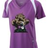 James & Nicholson Ladies' Running-T (paars/wit) Thumbnail