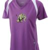  James & Nicholson Ladies' Running-T (paars/wit) Thumbnail