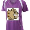  James & Nicholson Ladies' Running-T (paars/wit) Thumbnail