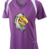  James & Nicholson Ladies' Running-T (paars/wit) Thumbnail