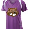  James & Nicholson Ladies' Running-T (paars/wit) Thumbnail