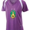  James & Nicholson Ladies' Running-T (paars/wit) Thumbnail