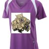  James & Nicholson Ladies' Running-T (paars/wit) Thumbnail