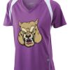  James & Nicholson Ladies' Running-T (paars/wit) Thumbnail