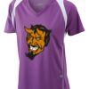  James & Nicholson Ladies' Running-T (paars/wit) Thumbnail